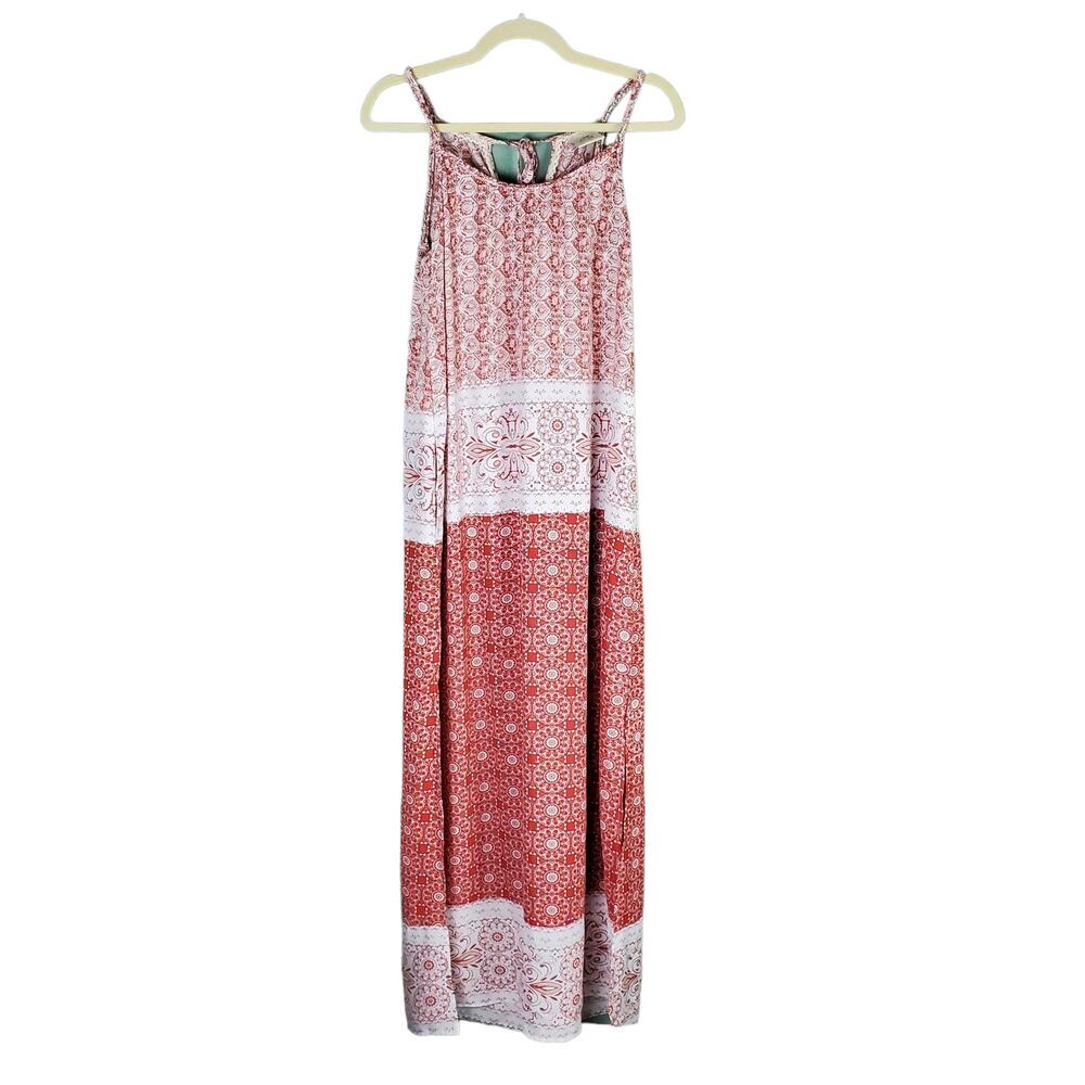 Knox Rose Women's Sleeveless Floral Maxi Boho Dress Pockets Size XS